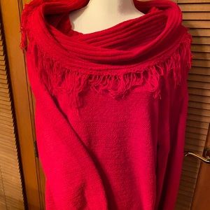 Red chenille sweater